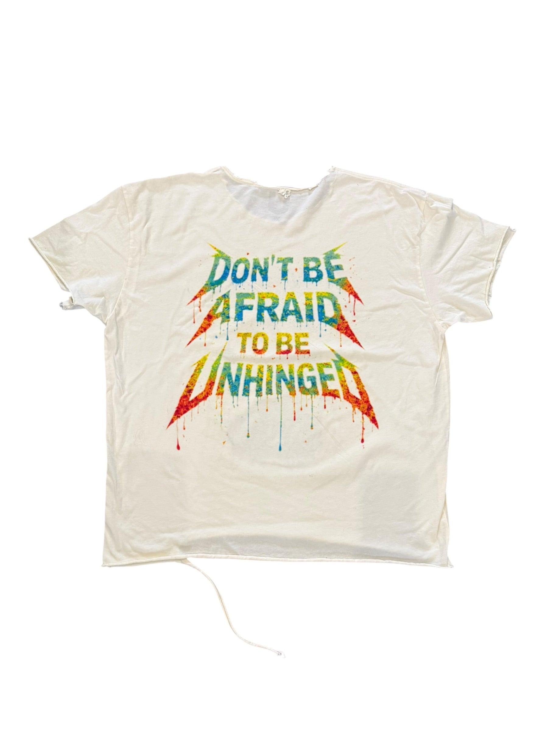 UNHINGED And Justice For All Distressed Tee (Cream) - 1 of 1