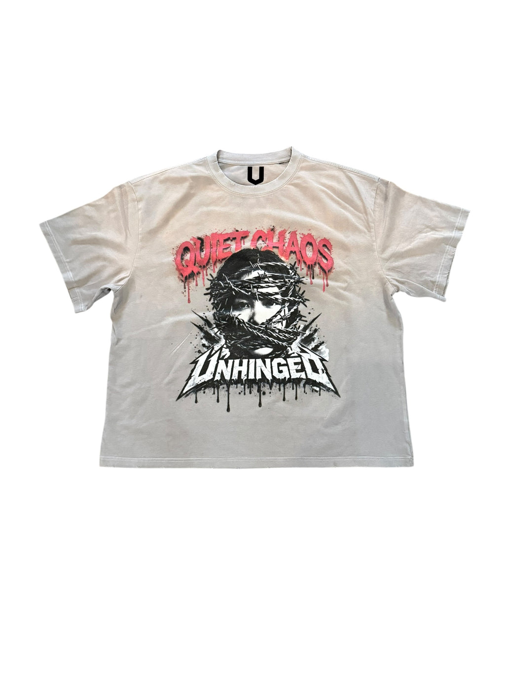 UNHINGED Quiet Chaos Tee (Grey) - 1 of 1