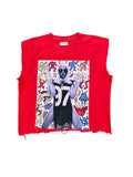 Kim Haring Cut-Off Crewneck (Red)